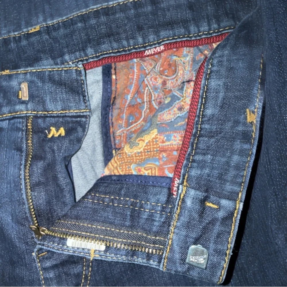 Meyer Dress Jeans Roma Dark Wash Denim Straight Leg Cotton Made in Germany